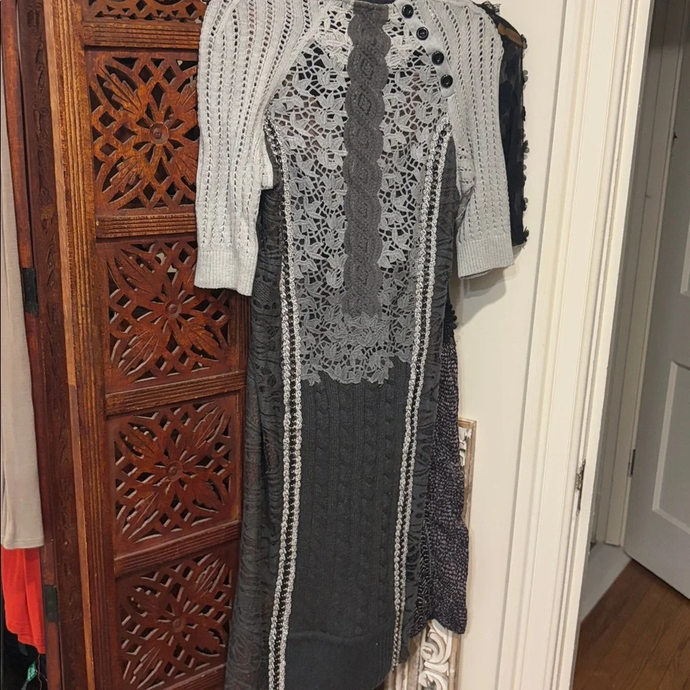 Byron Lars Grey Knit and Chains Dress size 8 - Picture 2 of 4